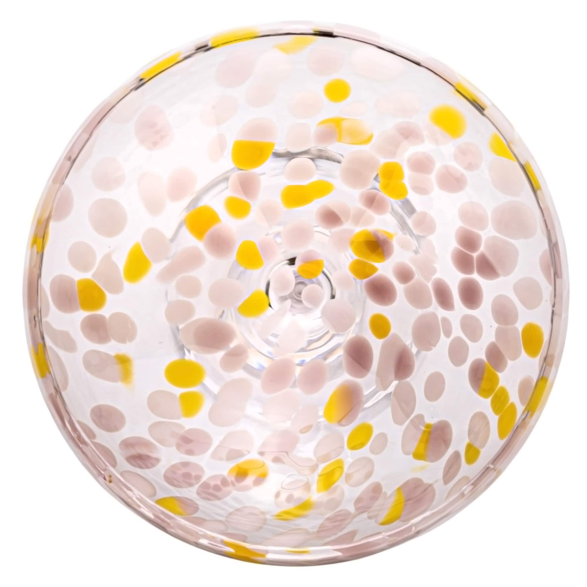 Hello Honey® 7" Speckle Round Stemmed Champagne Coupe Glass Set